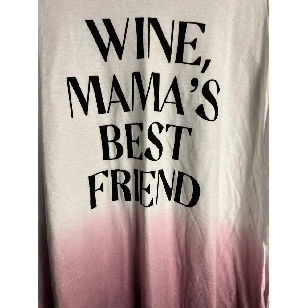 NWOT Torrid Wine Mama's Best Friend‎ Ombre Tank Top Mauve White 2X